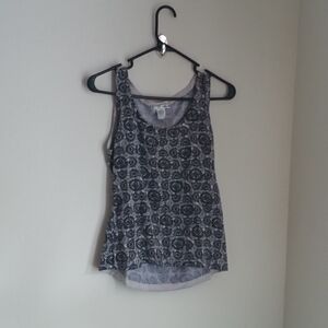 Jillian Jones Blouse Women S Black and Gray Tank Top Elegant Layering Versatile